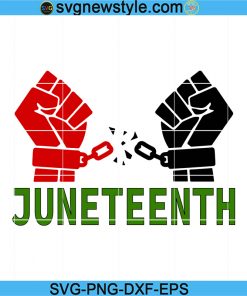 Juneteenth broken chains black history svg, Independence Day svg, African American svg, Celebrate Juneteenth Black svg.