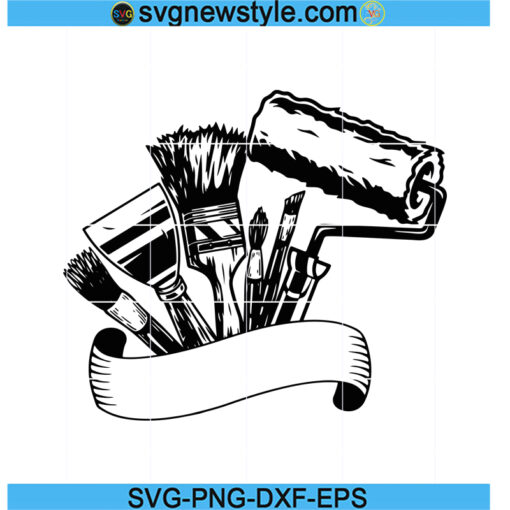 Home Painter svg, Painting Service svg, Painting Tools svg, Paint Roller Svg, Png, Dxf, Eps