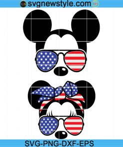 Fourth of July Mouse Svg, Matching Mouse Set svg, Mickey USA Flag svg, 4th Of July svg, Disney Trip svg