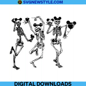 Skeleton Mickey Svg Silhouette