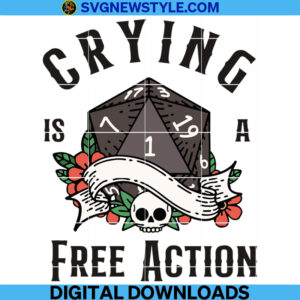 Crying Is A Free Action svg
