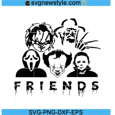 Friends Halloween Svg, Horror Movie Killers Svg, Scary Friends Shirt ...