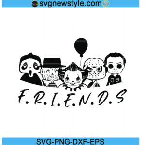 Cute Cartoon Horror Movie Characters Svg