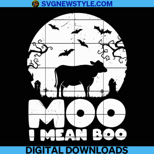 Halloween Moo Boo Svg