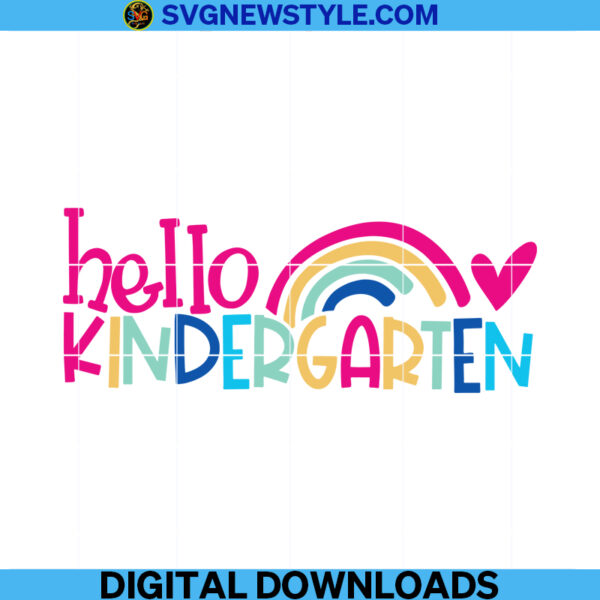 Hello Kindergarten Svg Png, Teacher Svg, PNG EPS DXF Cricut File ...