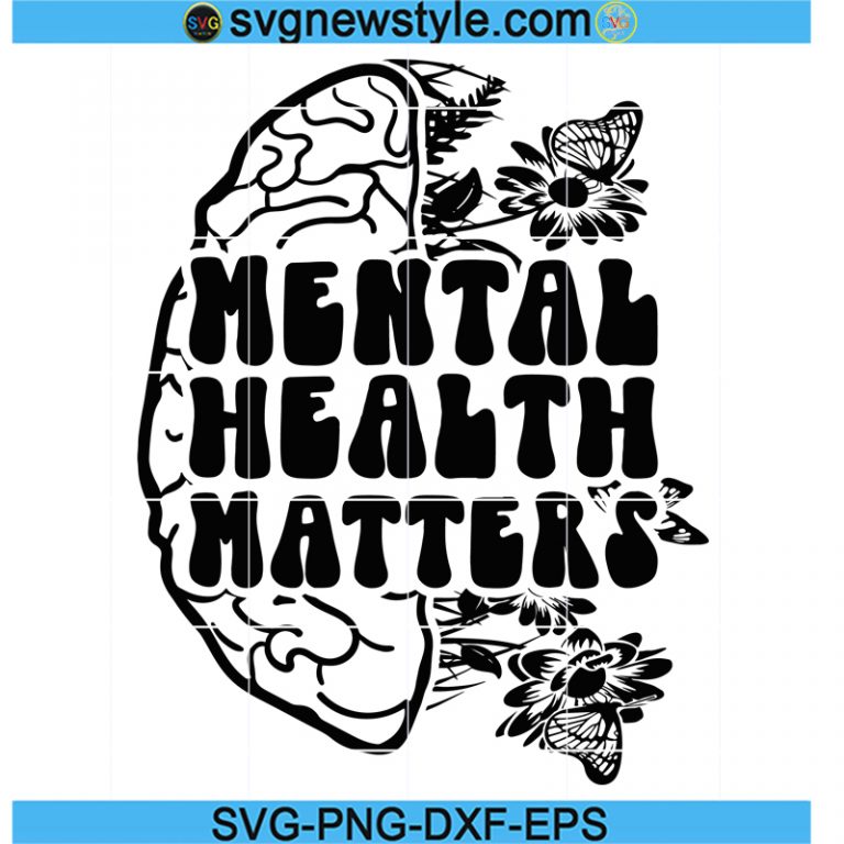 Mental Health Matters Svg, Brain Svg, Retro Svg, Mental Health Svg ...