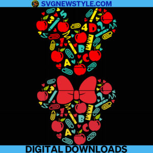 Teach Love Inspire Mouse Head Svg