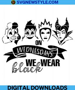 On Wednesday We Wear Black svg, Halloween svg, Women Halloween svg, Villains svg, Evil svg, png.