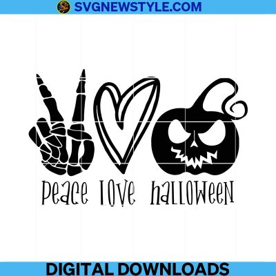Peace Love Halloween Svg, Happy Halloween 2022 Png, Pumpkin Svg ...