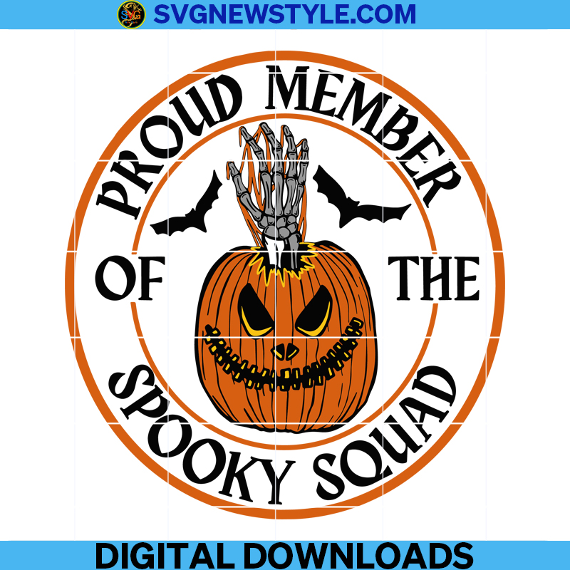 Proud Member Of The Spooky Squad Png, Spooky Squad Svg, Halloween Png