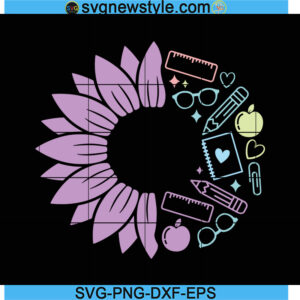 Teacher Sunflower Starbucks Cup Svg