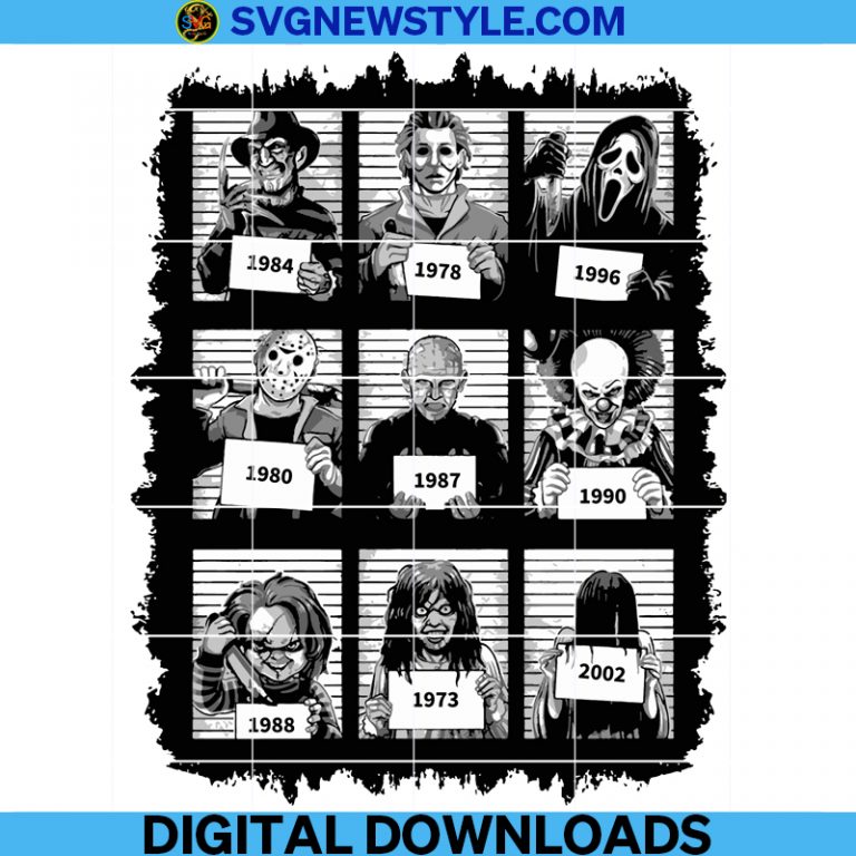 Horror Mugshot Png, Horror Movie Png, Halloween Horror Mugshot Bundle ...