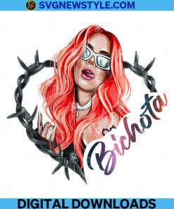 Bichota Heart Karol G with Red Hair Png, Bichota Heart Png, Bichota