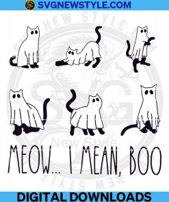 Halloween Png, Cat Svg, Cat Ghost png, Cat Halloween Svg, Spooky Season Png