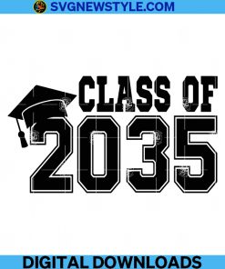 Class of 2035 Jersey Letters Grow with me svg, Back to School Teacher Craft svg, Graduation year svg, png.