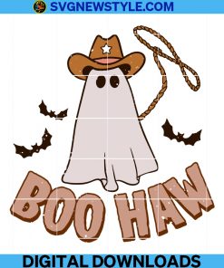 Cowboy Svg, Halloween Svg, Boo Haw Svg, Western Halloween Svg, Ghost Cowboy Svg, Western Ghost Halloween Svg, Png.