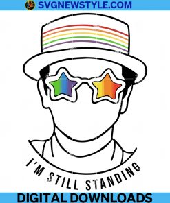 Elton John I'm Still Standing Svg, Elton John Glasses Svg, Song lyrics Svg, Rocketman Svg, Music Svg, Png.