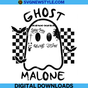 Ghost Malone Svg Designs, Halloween Ghost Svg, Png, Instant Download