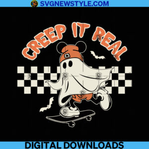 Ghost Skateboarding Creep it Real Svg Png