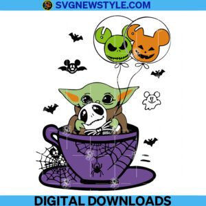 Halloween Baby In Cup Balloon Svg