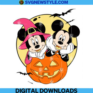 Halloween Pumpkin Mouse Svg