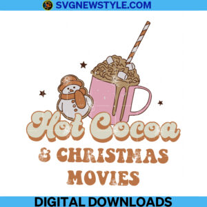 Hot Cocoa Christmas Movies Svg