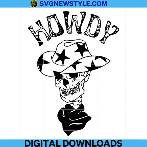 Howdy Skeleton Svg