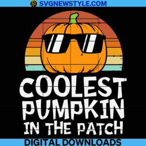 Kids Coolest Pumpkin In The Patch Png, Pumpkin Png, Digital Downloads