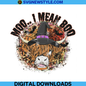 MOO I mean BOO Png Designs, Halloween Png, Instant Download