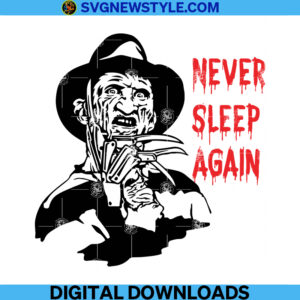 Never sleep again Freddy Svg