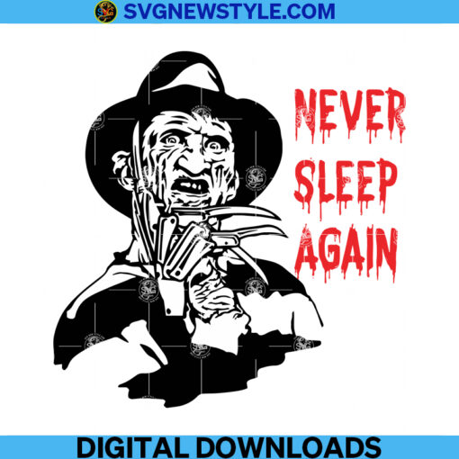 Never sleep again Freddy Svg