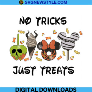 No Tricks Just Treats Svg, Snackgoal Halloween Svg, Png, Files For Cricut