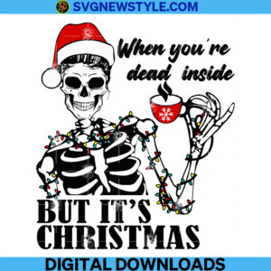 But Its Christmas Santa Skeleton Svg