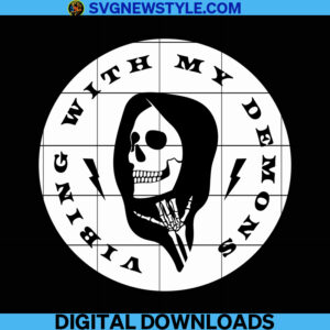 Vibing with my Demons Svg Png, Grim Reaper svg, Digital Downloads