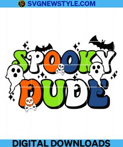 Spooky Dude Svg, Halloween Svg, Cute Halloween Svg, Spooky season Svg, Ghost Svg, Png.