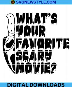 What's your favorite scary movie svg, Halloween svg, Fall svg, Scream svg, Horror movies svg, png.