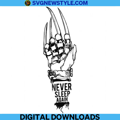 Never sleep again Horror svg