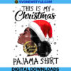 This Is My Christmas Pajama Shirt Black Queen Png