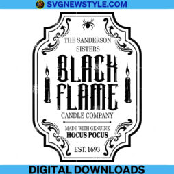 Black flame candle Svg