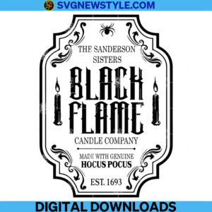 Black flame candle Svg