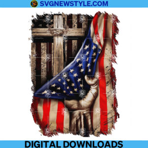 Christian Cross American Flag Png Sublimations, Designs Downloads
