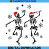 Christmas Dancing Skeleton Svg
