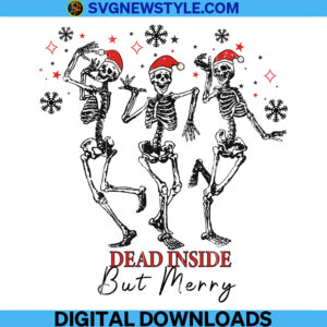 Dead Inside But Merry Svg