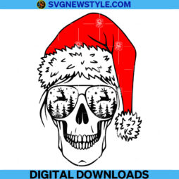Christmas Skull Svg