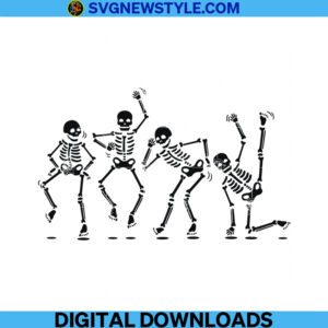 Dancing Skeletons Svg Png, Happy Skeleton Svg, Png, Dxf, Eps, Digital Cut File