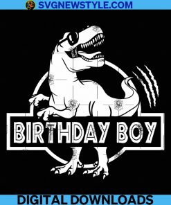 Dinosaur Birthday Boy Svg