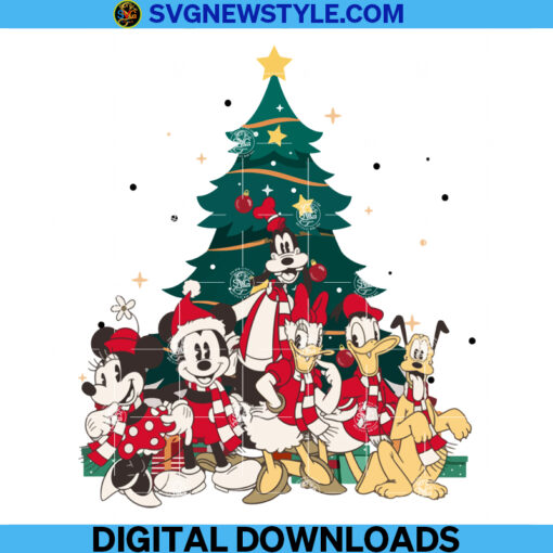 Mickey And Friends Christmas Svg