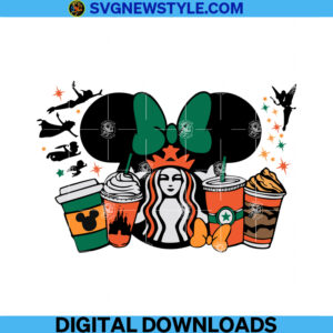 Starbucks Coffee Disney Svg, Disney Coffee Svg, Png, Dxf, Eps, Cut File