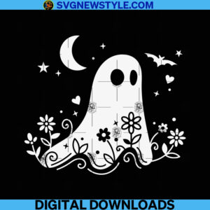 Floral Ghost Svg Cricut