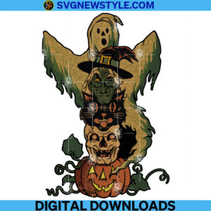 Ghost Witch Skeleton Black Cat Pumpkin Png
